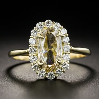 Oval .89 Carat Fancy Yellow-Brown Diamond Ring - GIA - 1