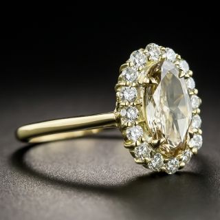 Oval .89 Carat Fancy Yellow-Brown Diamond Ring - GIA