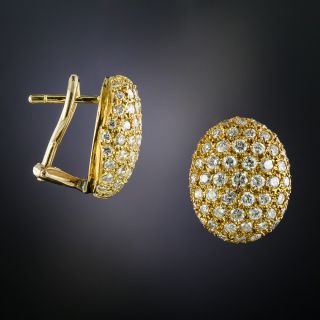 Oval Pavé Diamond Earrings