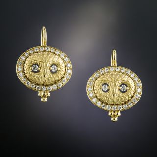 Owl Diamond Earrings by Temple St. Clair - 2