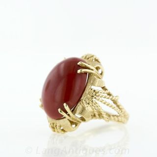 Oxblood Coral Ring