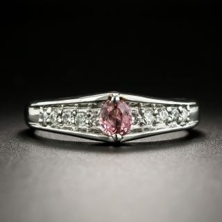 Padparadscha Sapphire and Diamond Ring - 2