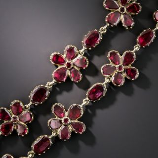 Pair of Antique English Garnet Bracelets