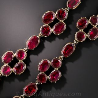 Pair of Georgian Garnet Bracelets/Choker Necklace