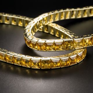 Pair of Italian 18K Citrine Bracelets