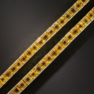 Pair of Italian 18K Citrine Bracelets
