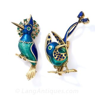 Pair of Love Bird Pins