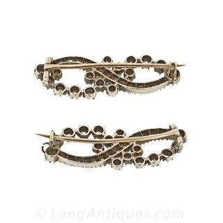 Pair of Victorian Diamond Pins