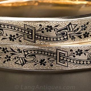 Pair of Victorian Enameled Bangle Bracelets
