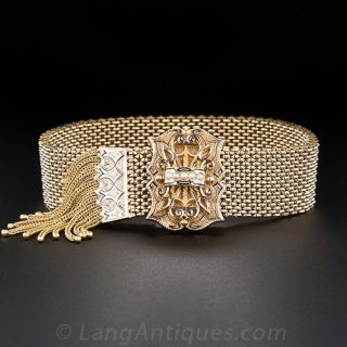 Pair of Victorian Mesh Tassel Bracelets