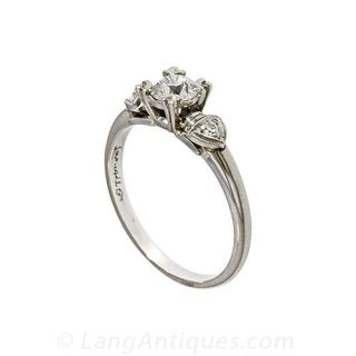 Palladium 1940s Diamond Ring