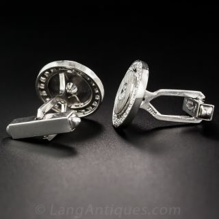 Palladium and Diamond Cufflinks by Lucian Piccard