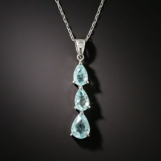 Paraiba Tourmaline and Diamond Necklace - 1
