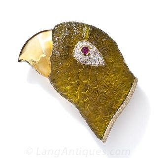 Parrot Brooch by Zadora