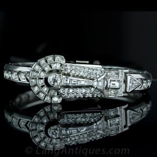Paul Ditisheim Diamond Covered Bangle Watch Main View