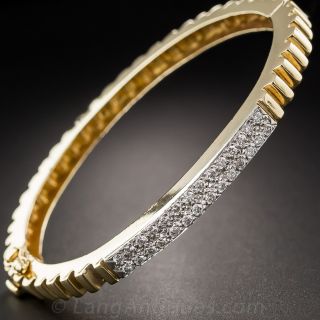 Pave Diamond Bangle Bracelet