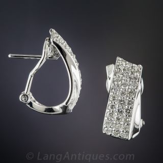 Pavé Diamond Demi-Hoop Earrings