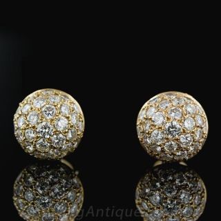 Pave Diamond Dome Earclips
