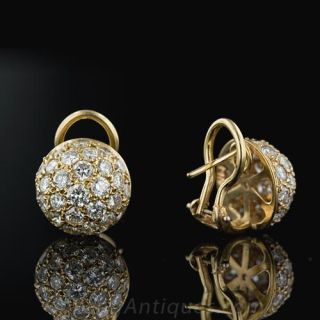 Pave Diamond Dome Earclips