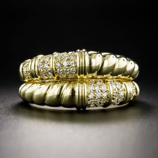 Pavé Diamond Double 'Shrimp' Band - 3