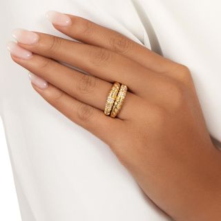Pavé Diamond Double 'Shrimp' Band