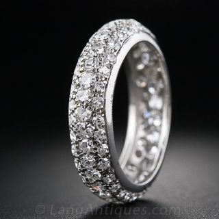 Pave Diamond Eternity Band - Size 5 1/2