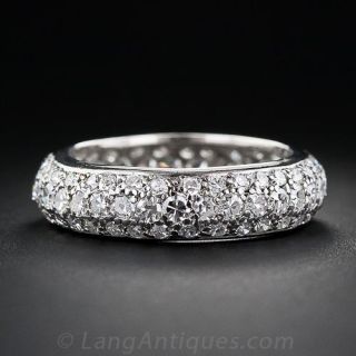 Pave Diamond Eternity Band - Size 5 1/2