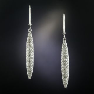 Pavé Diamond Long Drop Earrings - 1