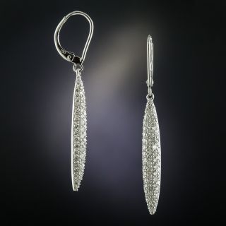 Pavé Diamond Long Drop Earrings