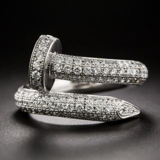 Pavé Diamond Nail Ring - Size 8 - 3