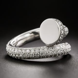 Pavé Diamond Nail Ring - Size 8