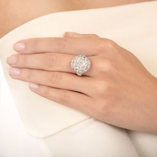 Pavé Diamond Platinum Dome Ring