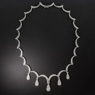 Pavè Diamond Raindrop Necklace - 2