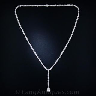Pear Shape Diamond Drop Necklace