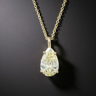 Pear-Shaped 1.36 Carat Diamond Solitaire Pendant - GIA - 3