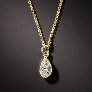 Pear Shaped Diamond Pendant