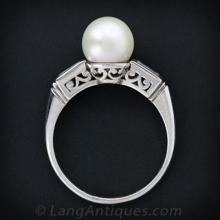 Pearl and Diamond Ring