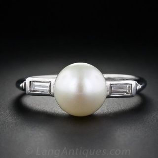Pearl and Diamond Ring
