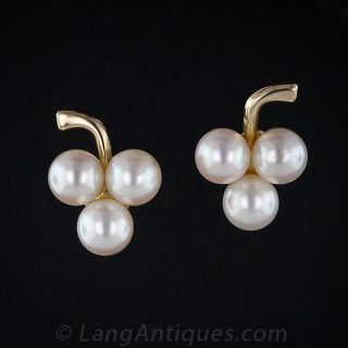 Pearl Cluster Earrings