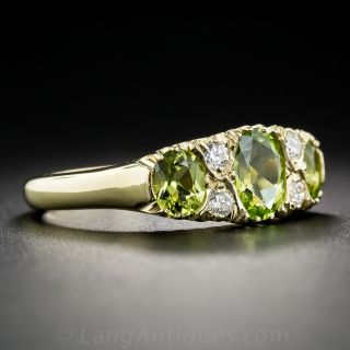 Peridot and Diamond Ring