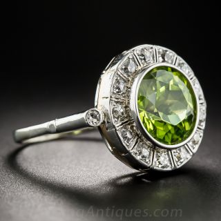 Peridot and Diamond Vintage Cocktail Ring