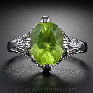 Peridot Art Deco Ring