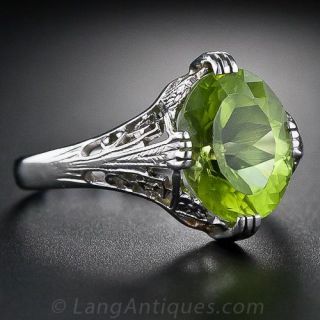 Peridot Art Deco Ring