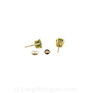 Peridot Stud Earrings