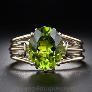 Peridot Two-Tone Ring