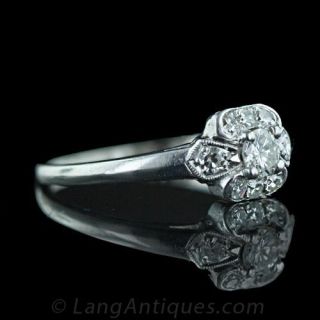 Petite 1930's Diamond & Platinum Engagement Ring