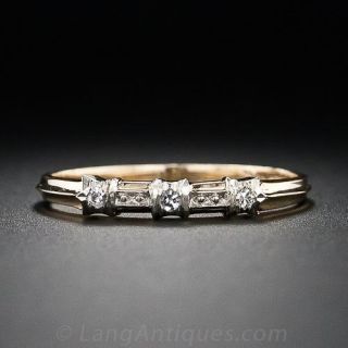 Petite 1950's Diamond Wedding Band