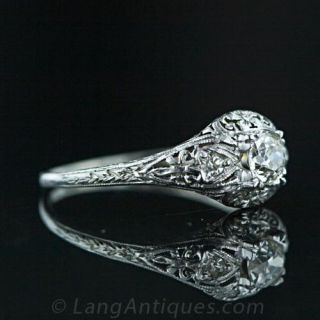 Petite .40 Carat Art Deco Diamond Ring