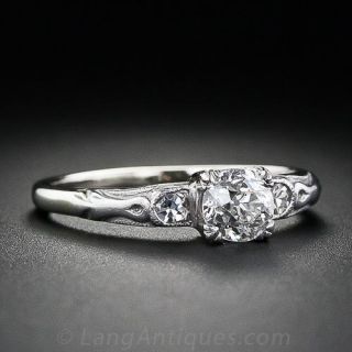 Petite .40 Carat Diamond Engagement Ring