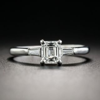 Petite .40 Carat Emerald-Cut Diamond Engagement Ring